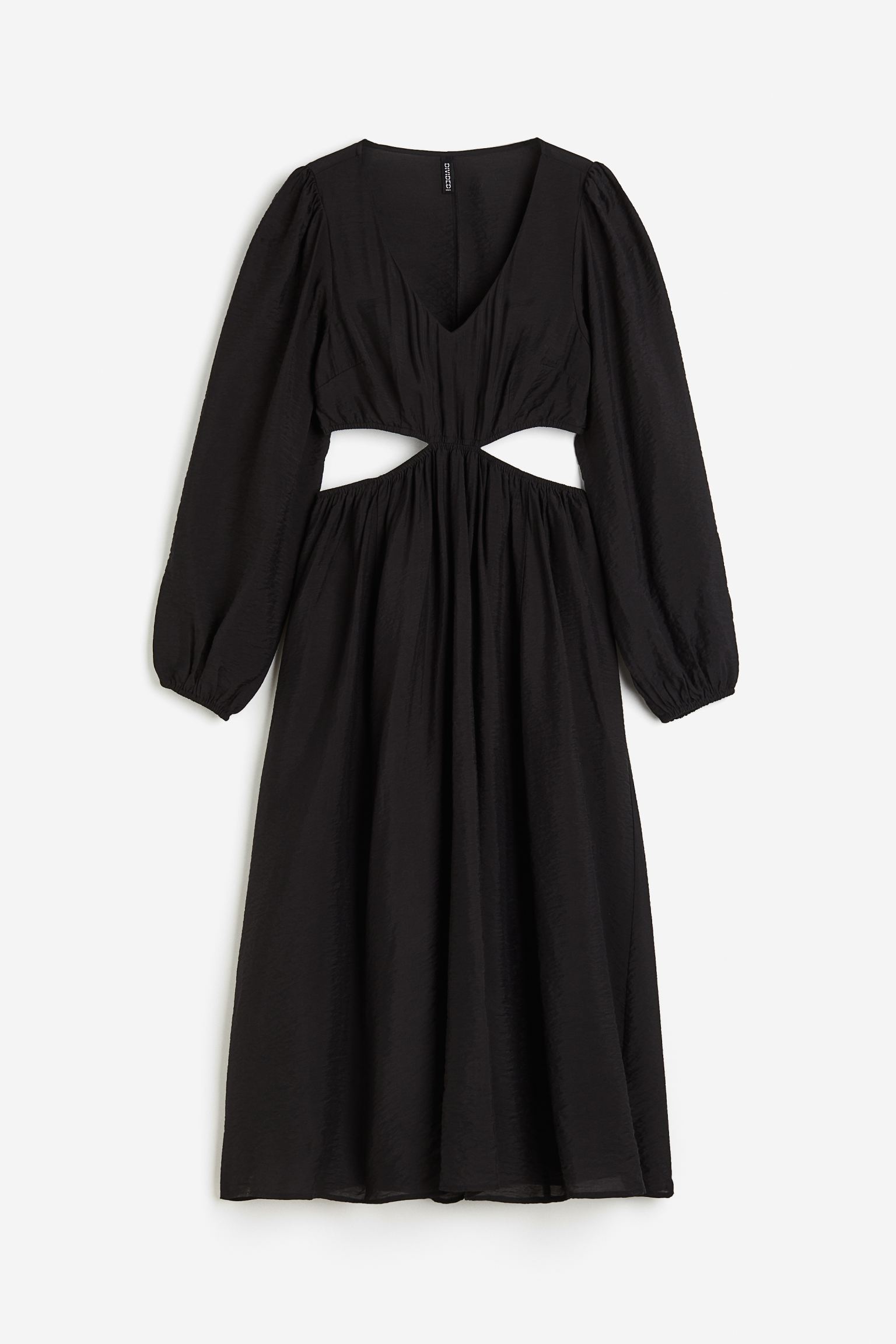 

Balloon-sleeved cut-out dress