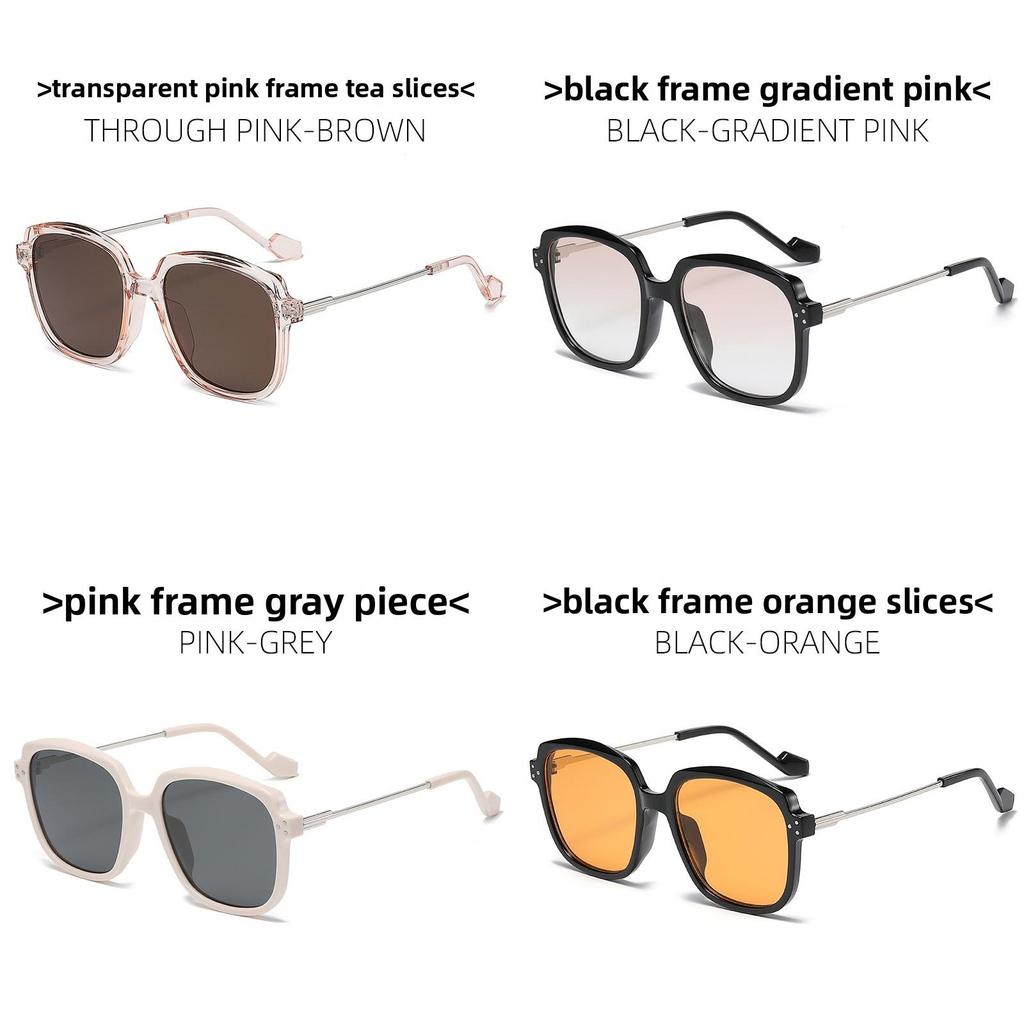 Fashion Square Sunglasses For Women Men Uv400 Protection With Pink Pc Lenses For Outdoor Travel