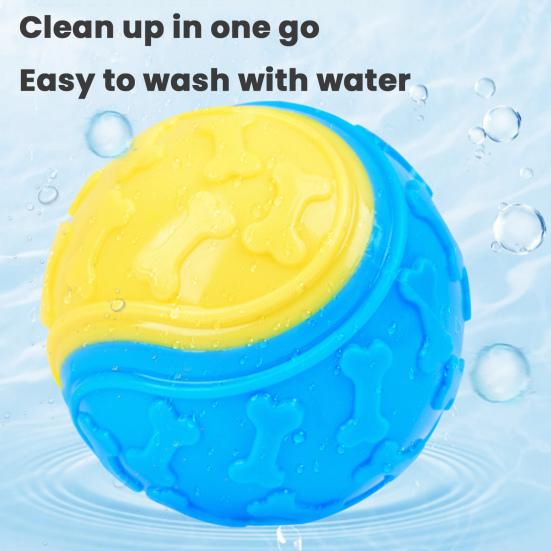 Squeaky Ball Dog Chew Toy TPR Interactive Toys for Dogs Teeth Cleaning Bite Resistance Pet Supplies for Home Outdoors Walking Traveling