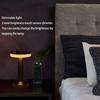 Vintage Metal Desk Lamp USB Rechargeable Portable Touch Table Lamp Bedside Night Light for Bar KTV Hotel Coffee Shop Bedroom Bar