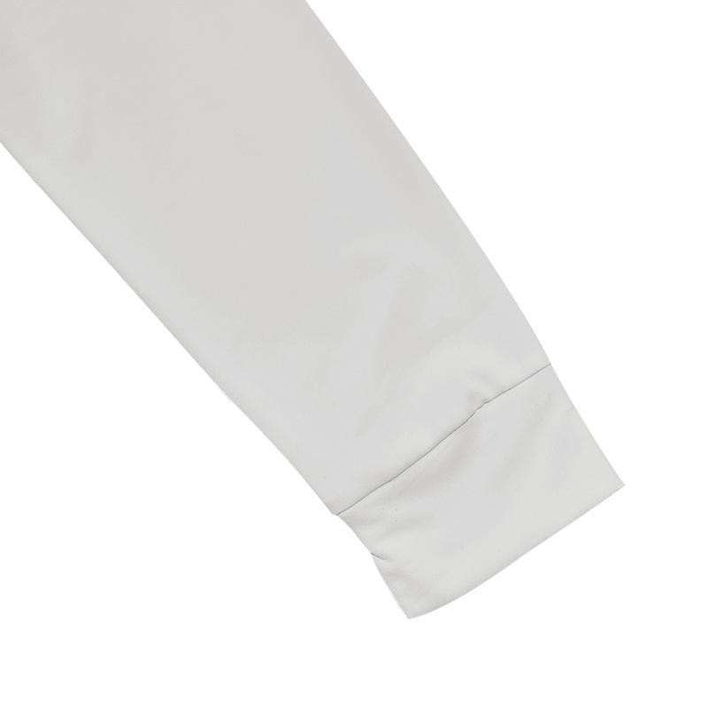 Men's Spring and Autumn Solid Color Men's T-shirt Long Sleeve Casual Slim Button-down V-neck Top
