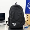 Schoolbag female high school student American retro large capacity backpack trendy letter embroidery college student couple backpack
