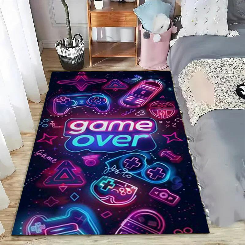15 Size Gaming Rug for Boys Room Gamer Rug with Controller Design Carpet for Game Room Bedroom Decor Non-slip Machine Washab Mat
