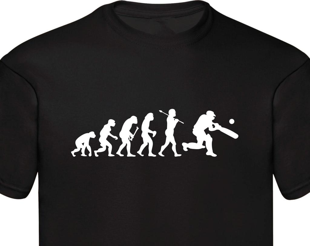 Evolution Of A Cricketer T-Shirt, Funny Cricket Player GifT-Shirt, Mens Cricket T-Shirt Christmas Birthday Family Presents Xmas Gift Tee Tops