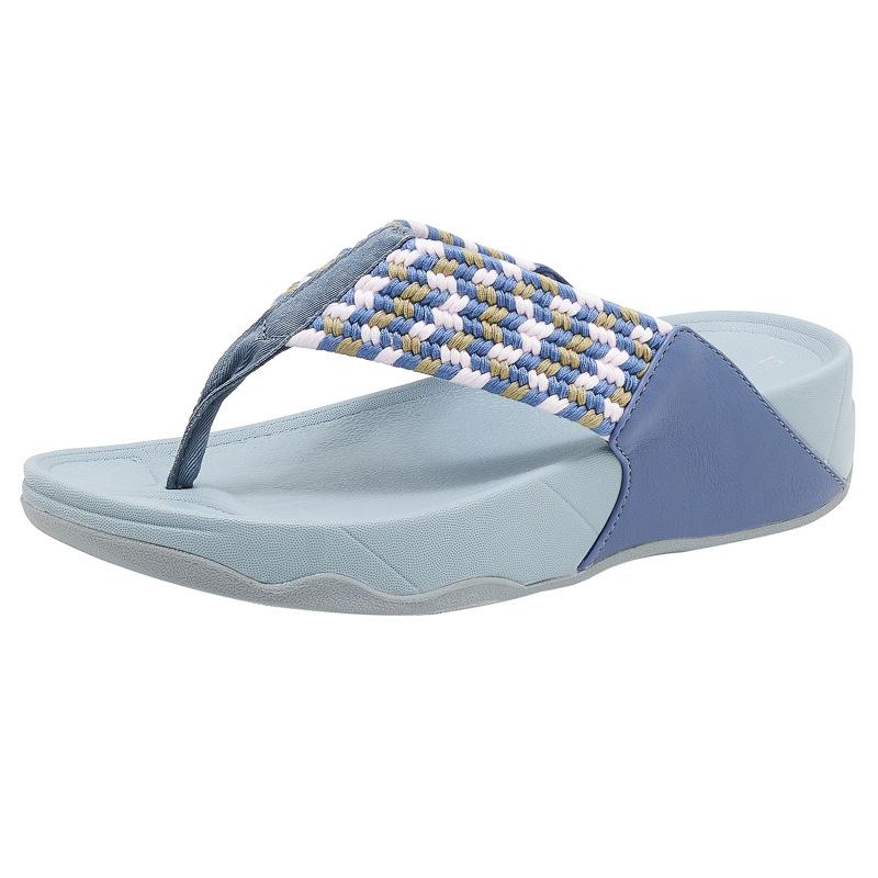 2025 Summer New Sandals For Women Light Sports Style Comfortable Rubber Large-Sized Thick-Soled Slippers Breathable Slope Heel