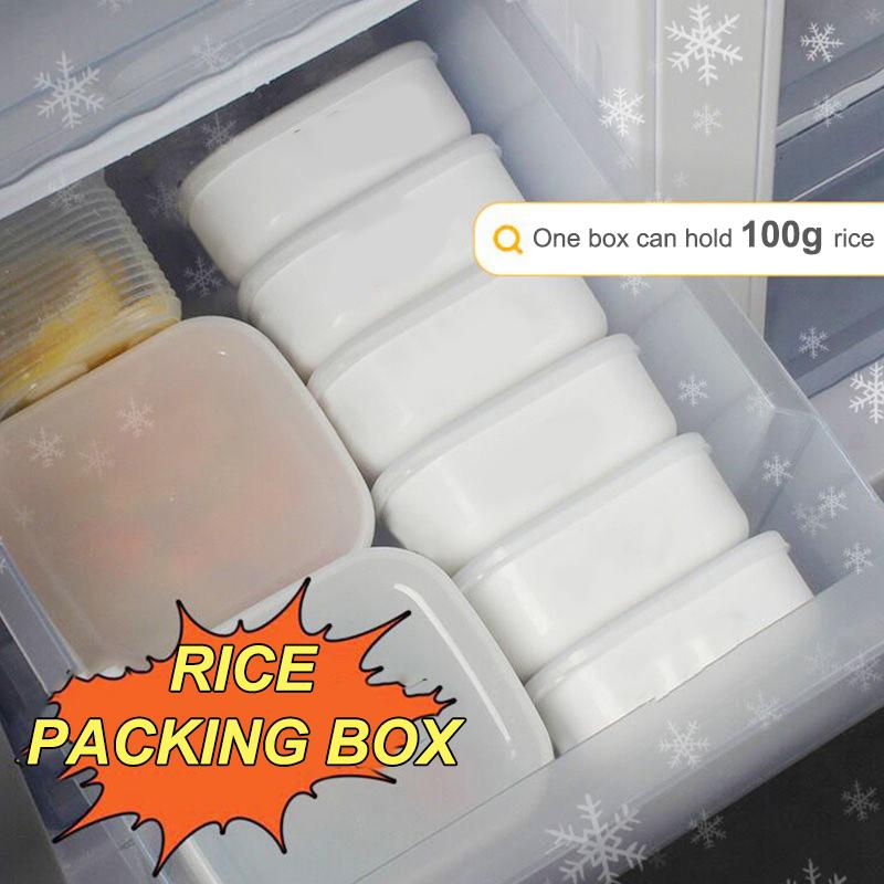 Rice Sub Packaged Box Food Container Freezer Refrigerator Dumpling Rice Fresh-keeping Box Food Fruits Micorwave Bento Lunch Box one size