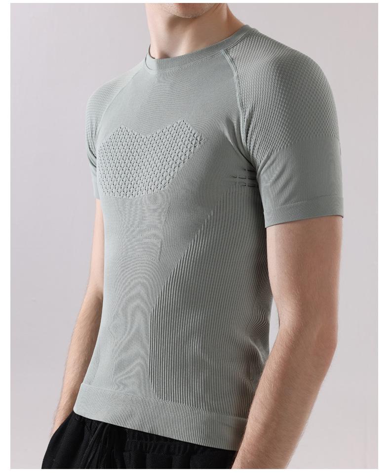 Men's Quick-Drying Seamless Compression T-Shirt - Ideal for Yoga, Cycling & Fitness