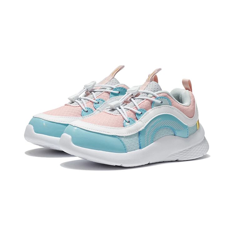 Li Ning Comfortable Non-Slip Shock Absorbing Wear-Resistant Casual Shoes Kids Sneakers Blue Pink YKNS018-2