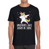 Einhörner Werden Im Juni Geboren Dabendes Einhorn Lustiger Geburtsmonat Neuheit Slogan Herren T-Shirt Oberteil