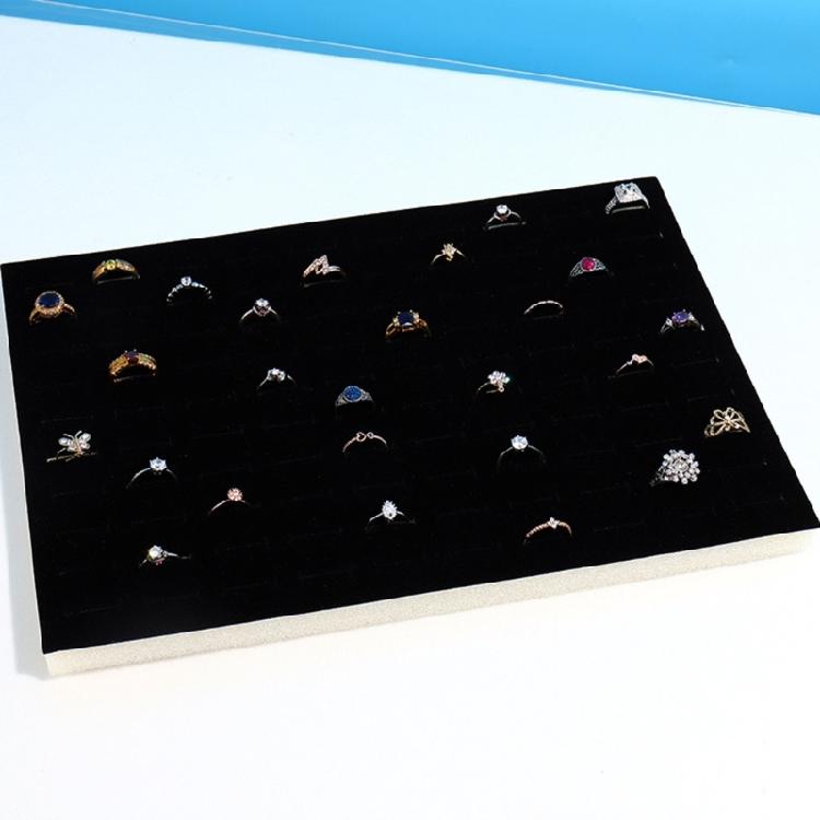 100 Slot Rings Foam Tray Jewelry Display Pad Organizer for Countertop Decoration