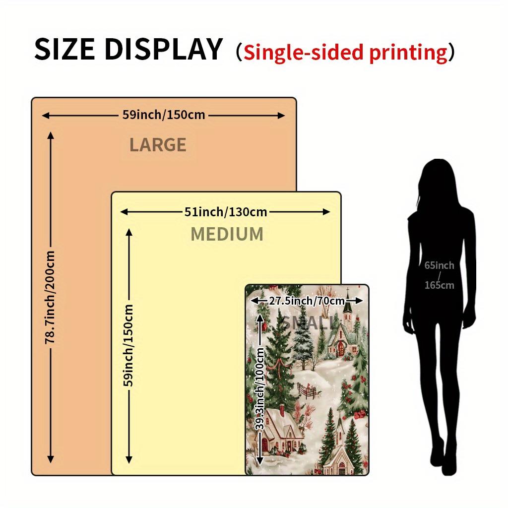 Festive Christmas Trees Print Blanket: Soft and Warm Commemorative for Unforgettable Moments Perfect Holiday Gift for Classmates