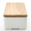 BENTO Beautiful Streamlined Wood Grain Lunch Box with a Wooden Lid Made from Hokkaido Cork Tree x x H6cm x x Lunch Box with Made in Item STORE