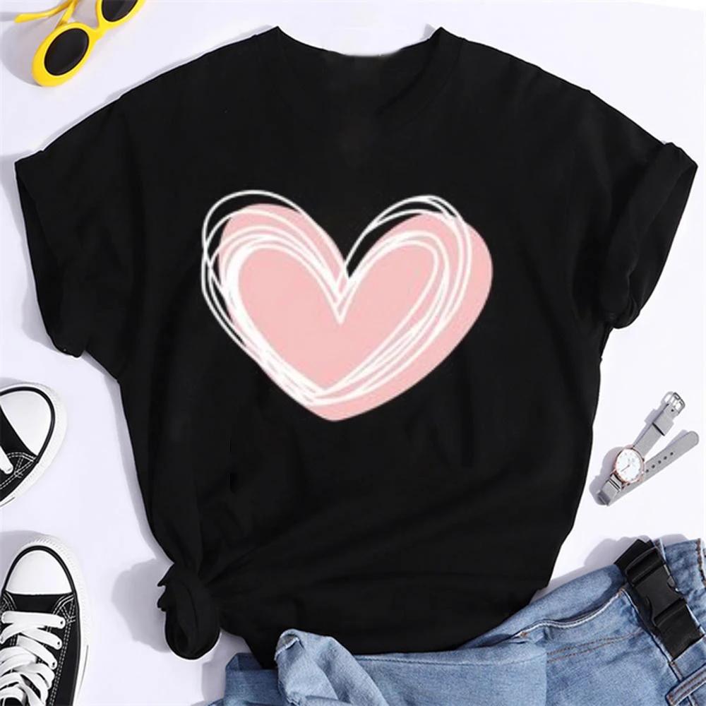 Women Cartoon TShirts Summer Cute Cat Printed Breathable Short Sleeve O-neck Tops Couple Streetwear Loose Clothes Y2K Top