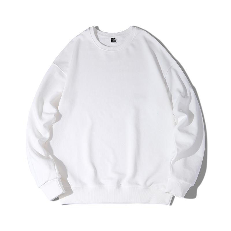 

340G Без воротника Длинный рукав Круглый вырез Синьцзян Хлопок Свитер - Повседневный свободный крой Осенний топ XXL