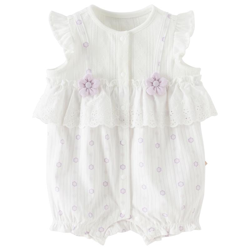 

DAVE & BELLA Baby Girl Floral Knit Sleeveless Romper 73cm