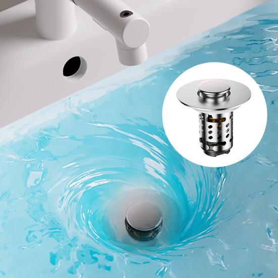 Bathroom Sink Drain Strainer Universal 3 in 1 Pop Up Stopper with Detachable