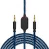 Durability Nylon Braiding Audios Cord for AW720H/AW310H/AW510H/988 Gaming Headsets Featuring Volumes Adjustments
