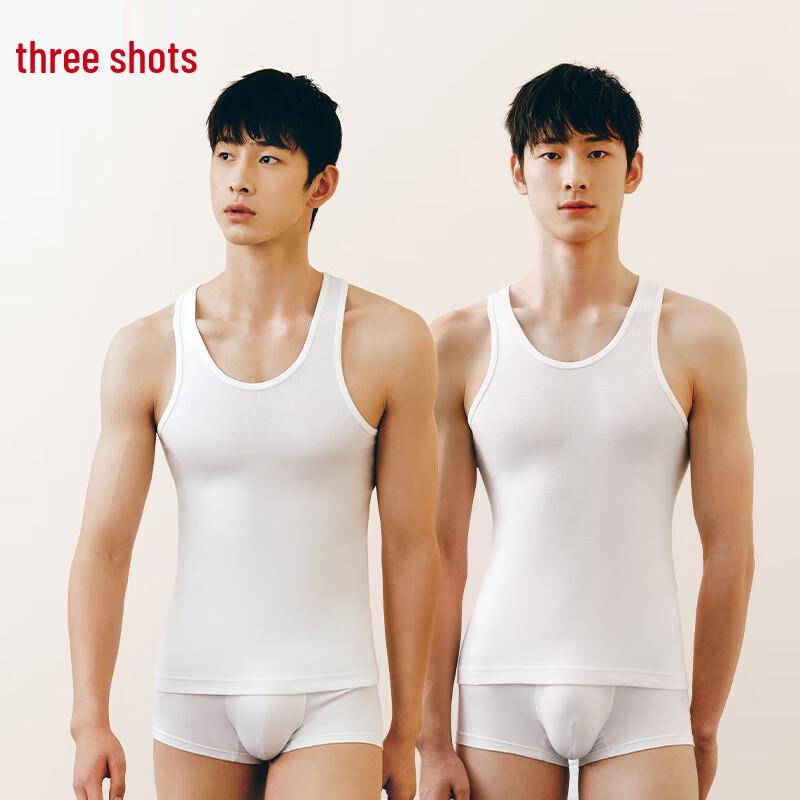 Men s Pure Cotton Ribbed Tank Top (2-Pack) XL