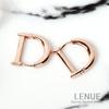 Lenue Initial D One-Touch Earrings / 925 Silver Alphabet D D-Day Gift for Girlfriend