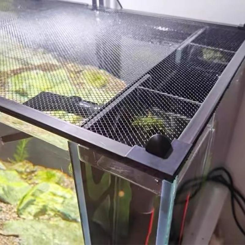 Rete Magnetica Anti-Salto per Acquario Fai da Te Facile Installazione Tagliabile Coperchio per Acquario di Dimensioni Personalizzate