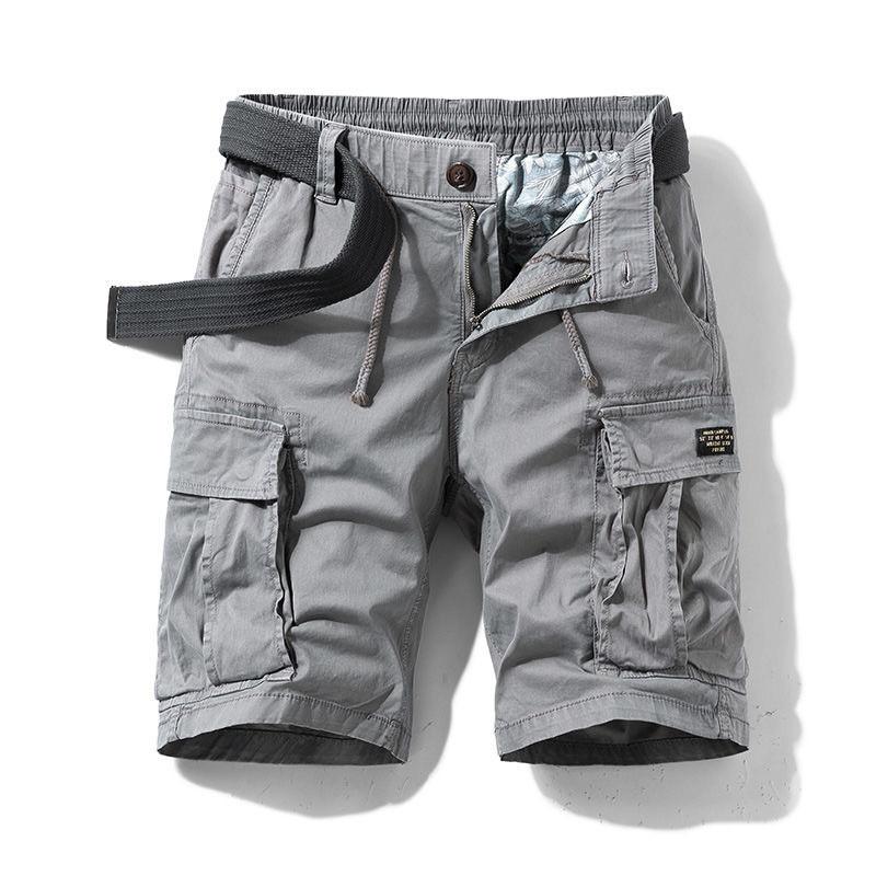 Summer Cargo Shorts For Men With Multiple Pockets And Cotton Fabric For Casual Urban Wear