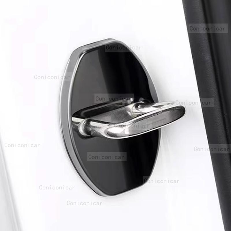 Car Door Lock Decoration Protection Cover Flags Emblem Stainless Steel Case For VW Volkswagen Taigo   Accessories