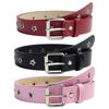 Fashion Punk Women's Belt Korean Style Star Hollow Eyelet Metal Buckle Waistband Versatile Casual Waist Strap Jeans Decor