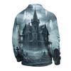 Camisa Masculina de Moda para Halloween com Botões e Manga Longa