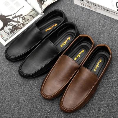 2024 Britse Stijl Echt Leer Casual Schoenen Zakelijk Merk Werkschoenen Heren Loafers Comfortabele Instappers Rijschoenen Mocassins