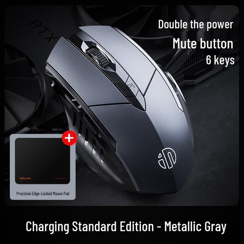Inphic F1S Three-Mode Rechargeable Silent Wireless Bluetooth Mouse for Office & Gaming