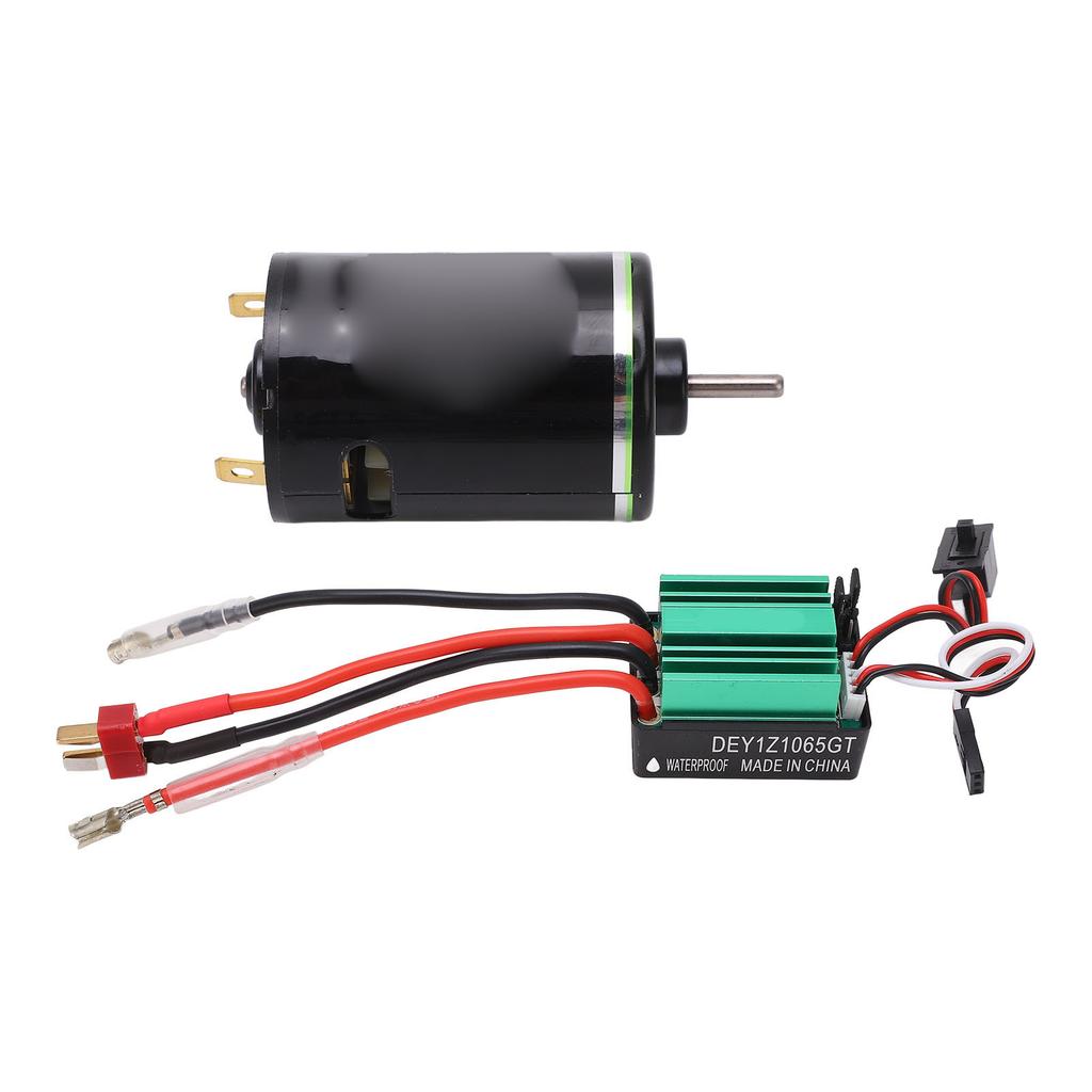 540 Brushed Motor with 65A T Plug ESC High Torsion Waterproof Electric Motor for RC Climbing Car 27T
