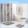 Fashionable Grey Golden Marble Patterned Bathroom Shower Waterproof Curtain