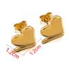 2pcs 4pcs Stainless Steel Love Heart Ear Studs Minimalist Stud Earrings Earplug for Women Girl DIY Accessories Jewelry Making