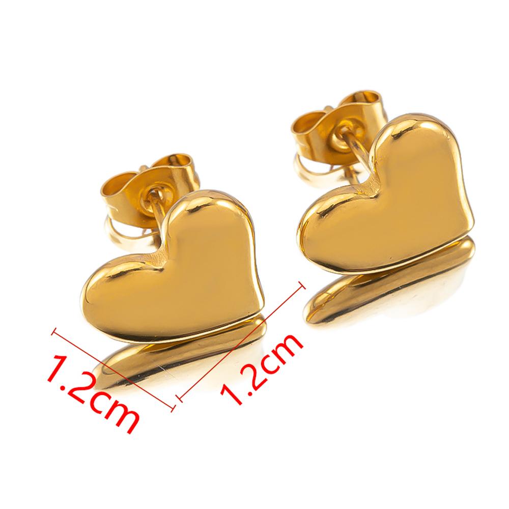 2pcs 4pcs Stainless Steel Love Heart Ear Studs Minimalist Stud Earrings Earplug for Women Girl DIY Accessories Jewelry Making
