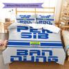 Persib Bandung Pattern Bedding Set Quilt Cover Pillowcase Home Decor Gift (1 * duvet cover + 2 * pillowcase, without core)