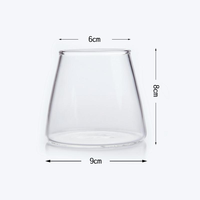 Japanese Glass Net Red Whiskey Beer Glass Home Breakfast Milk Juice CupWhisky Crystal Wine Glass Ins Cognac Brandy  Drinkware