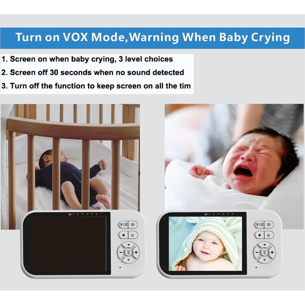 Babysitter SP316 Monitor de vídeo para bebês 2.4G sem fio com LCD de 3,5 polegadas Áudio bidirecional Falar Visão noturna Câmera de segurança de vigilância