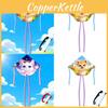 Cartoon Cat 4d Polyester Triangle Kites With Glassfiber Frame For Kids Play