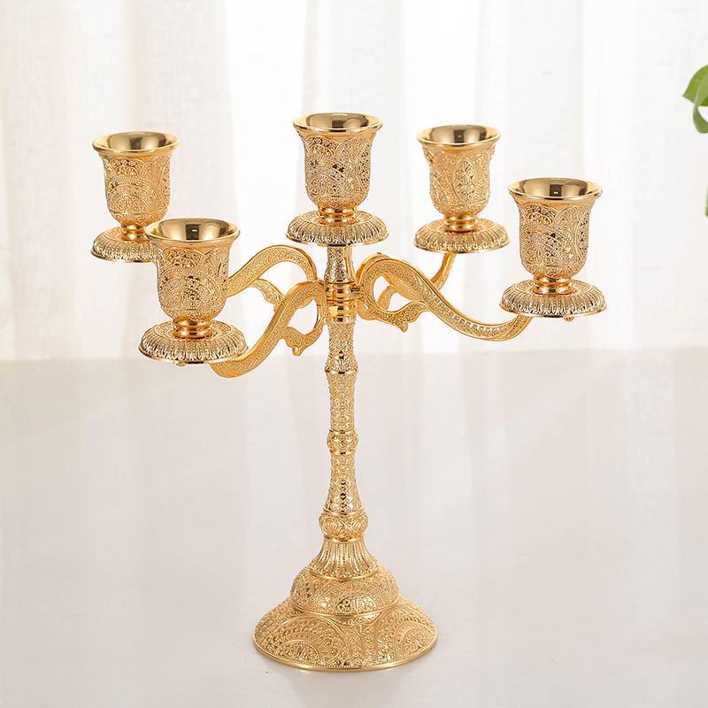 Chinese 5-3 Head Candle Holder for Dining Table - Creative Home Decor & Gift