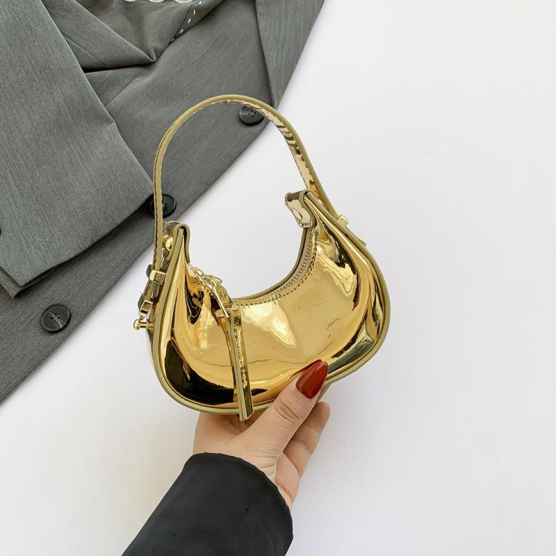 Women bags women bags 2025 new Mori candy color glossy ins Internet celebrity portable dumpling bag tide