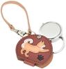 Fieldwork Analog Pocket Watch with Shiba Inu Bag Charm and Magnifying Beige LW054-2 Women's Glass,