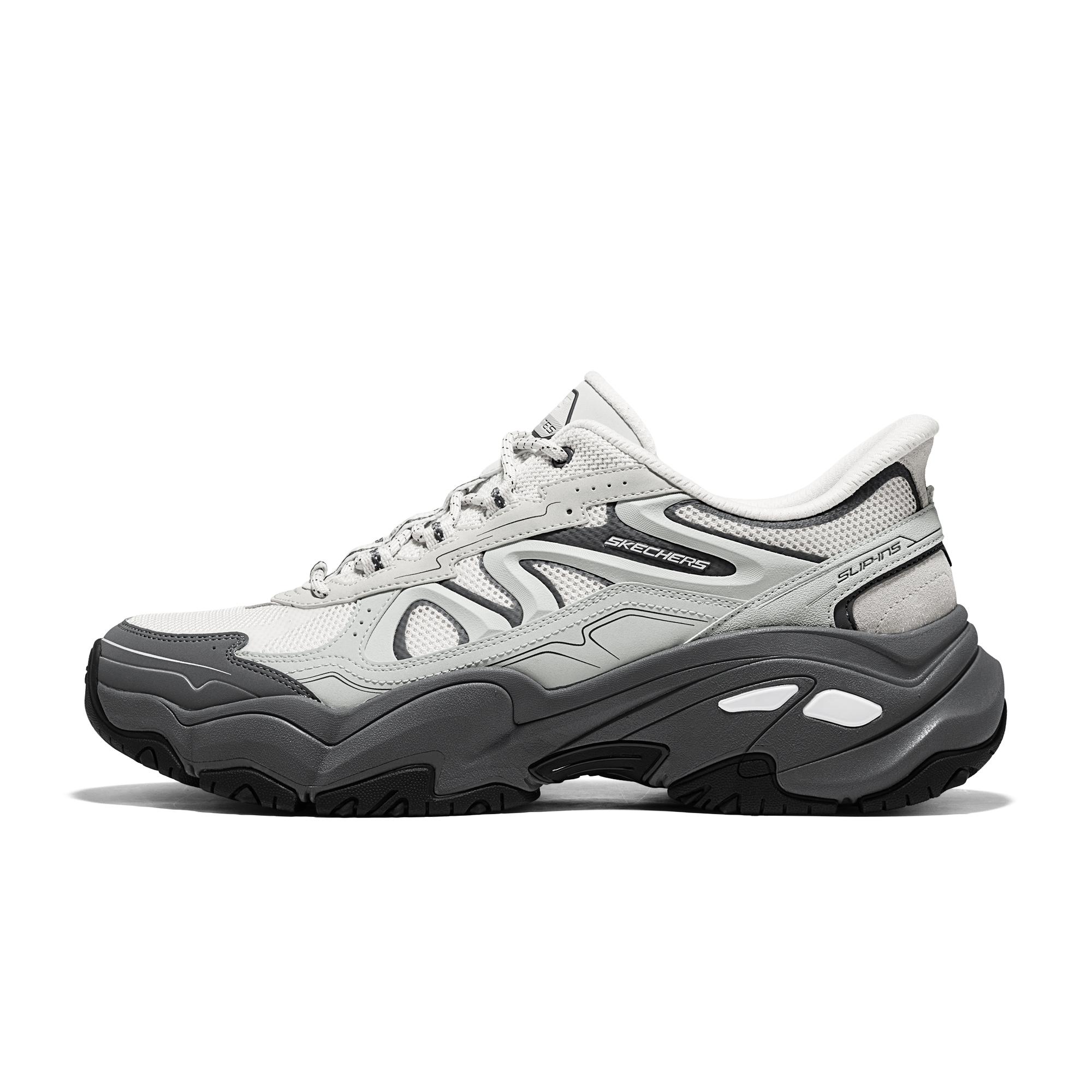 Skechers DLites TPU Mesh Comfortable Versatile Breathable Support Low-Top Dad Shoes Men sneakers Gray 232355-GRY 42