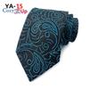 Cozy Up 3,15"(8cm) Cravata PaisleyTie în dungi pentru bărbați, cu flori în carouri, pentru nuntă