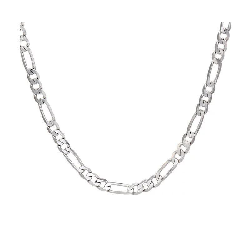 Men's Stainless Steel Cuban Figaro Chain Necklace - Trendy Titanium Jewelry 3-in-1 Design