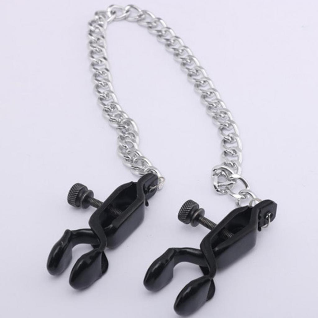 Nová kovová spona na bradavky Brest Labia klipy s řetízkem Flirtování pro dospělé Hra Sexy hračky Tambov