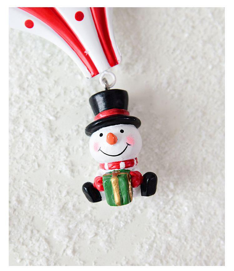 3D Hot Air Balloon Christmas Ornament: Red & Green Hanging Decoration for Holiday Festivities