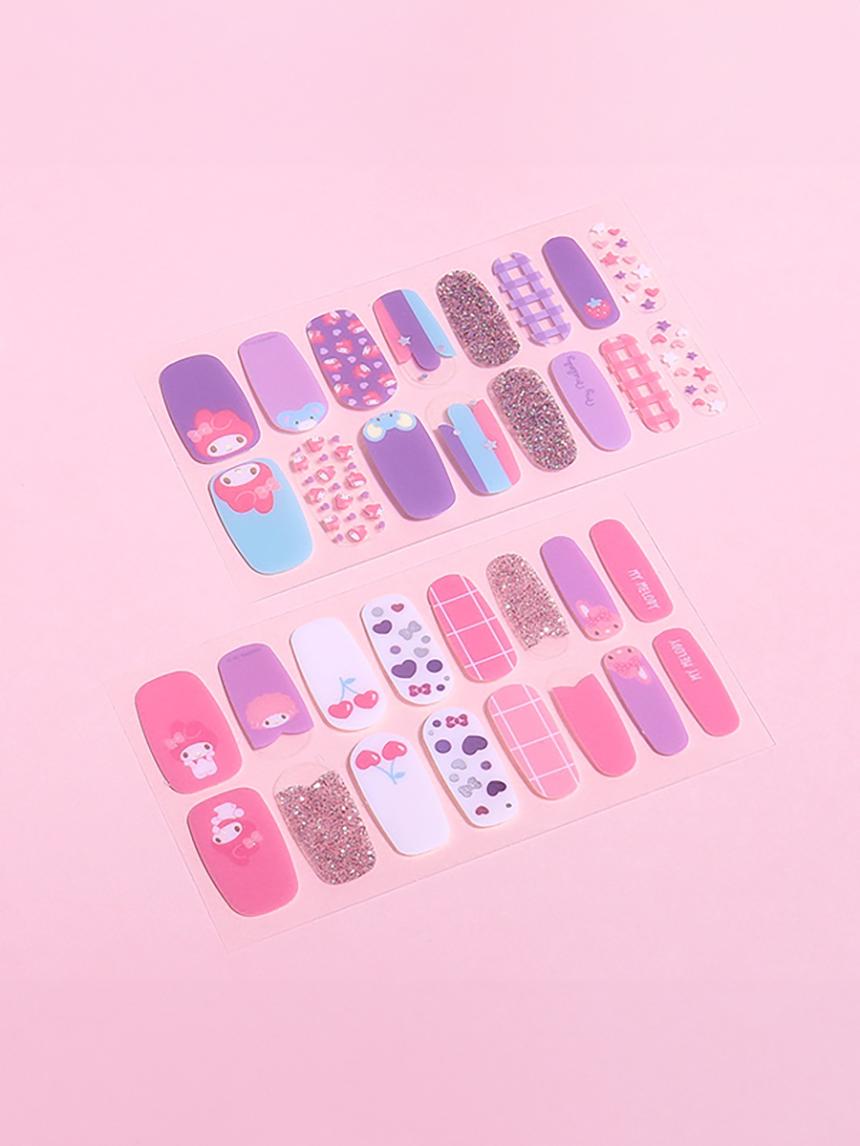 My Melody Gel Nail Strips 16-Pcs Set 1ea