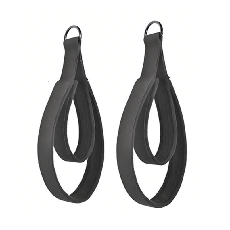 1 Pair Fitness D-Rings Strap Handle Yoga Exercise Accessory for Home Gym Workout Pilates Double Rings Strap for Reformer