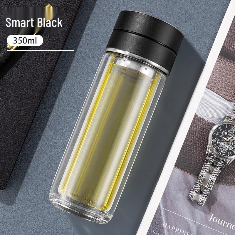 Double Wall Glass Tea Infuser Mug