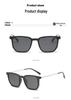 Occhiali da Sole Magnetici Polarizzati Clip-On per Miopia - Protezione UV, Montatura Quadrata, Visione Notturna, Unisex